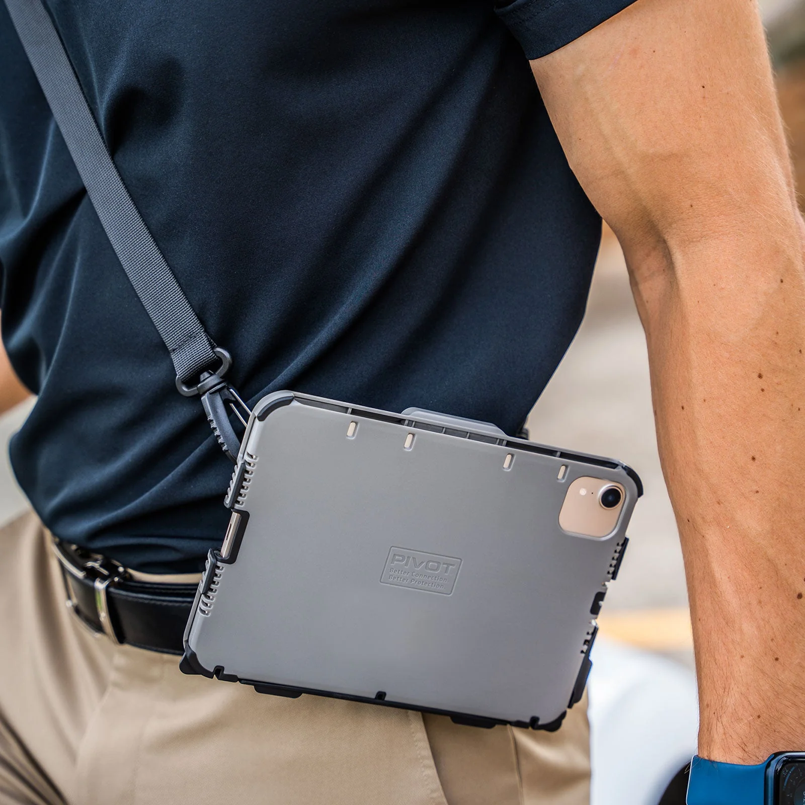 iPad case with strap